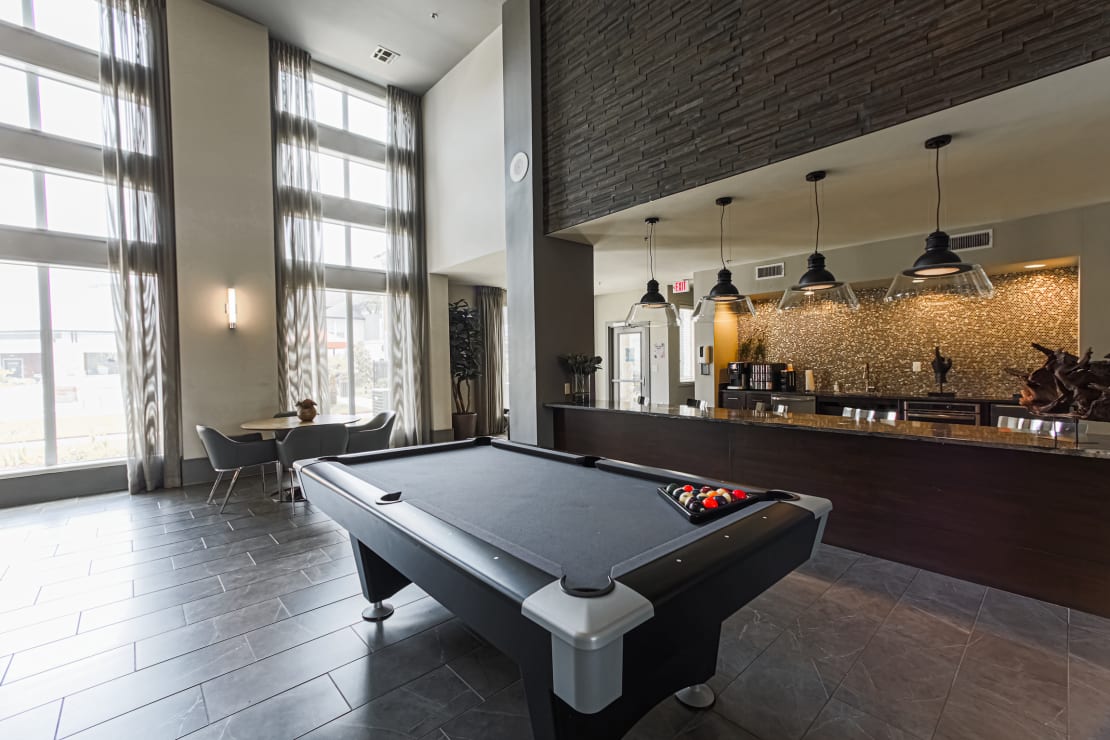 Community club house pool table